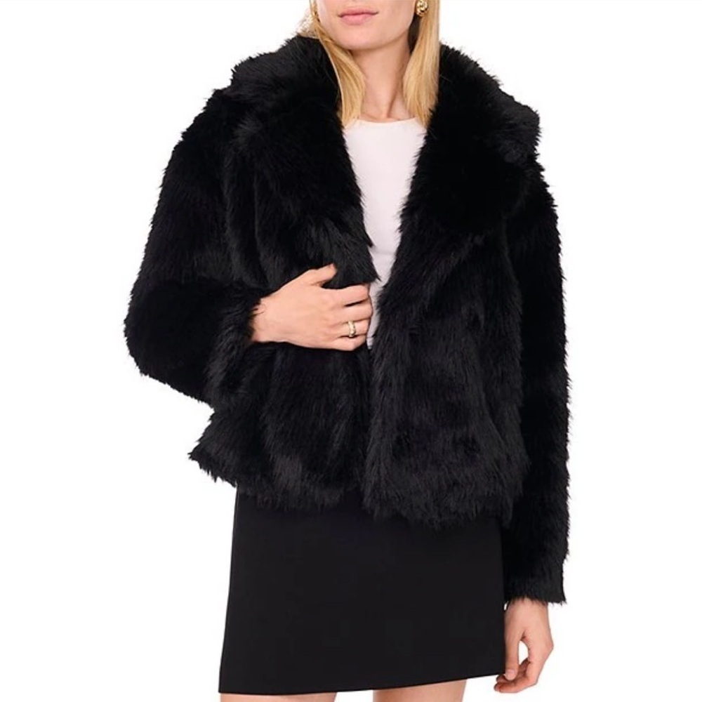 1. STATE
Faux Fur Long Sleeve Open Front Coat